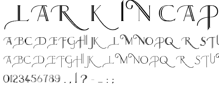 Larkin Capitals font